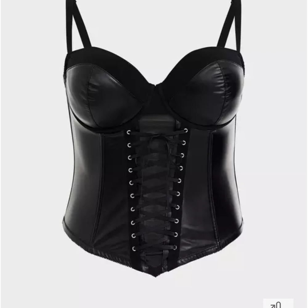 Torrid Black Lace-Up Corset Top